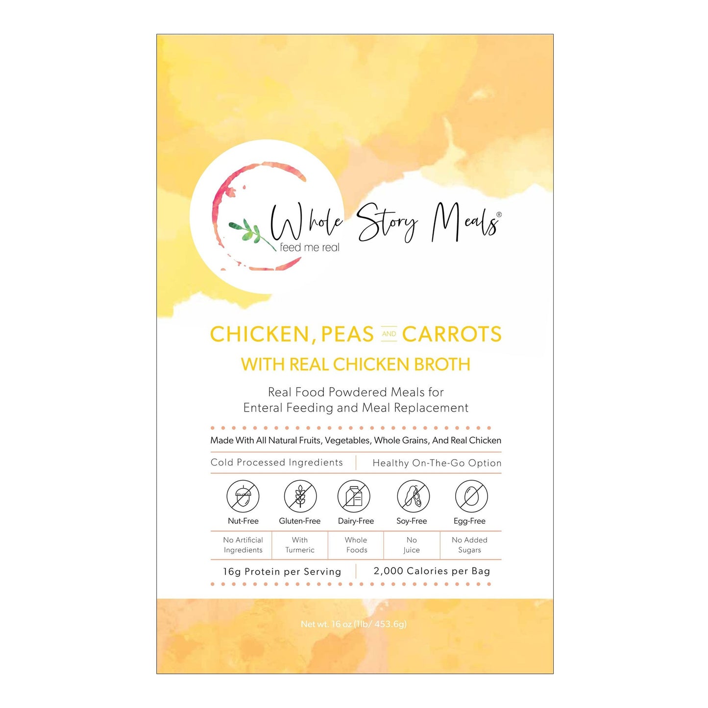 Whole Story Meals Oral Supplement Chicken / Peas / Carrot Flavor 16 oz. Pouch Powder (1223929_CS)
