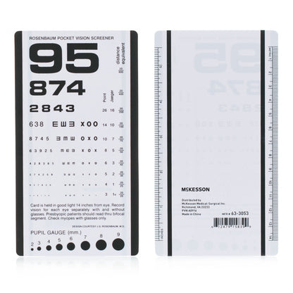 McKesson Eye Chart 14 Inch Distance Acuity Test (1038451_EA)