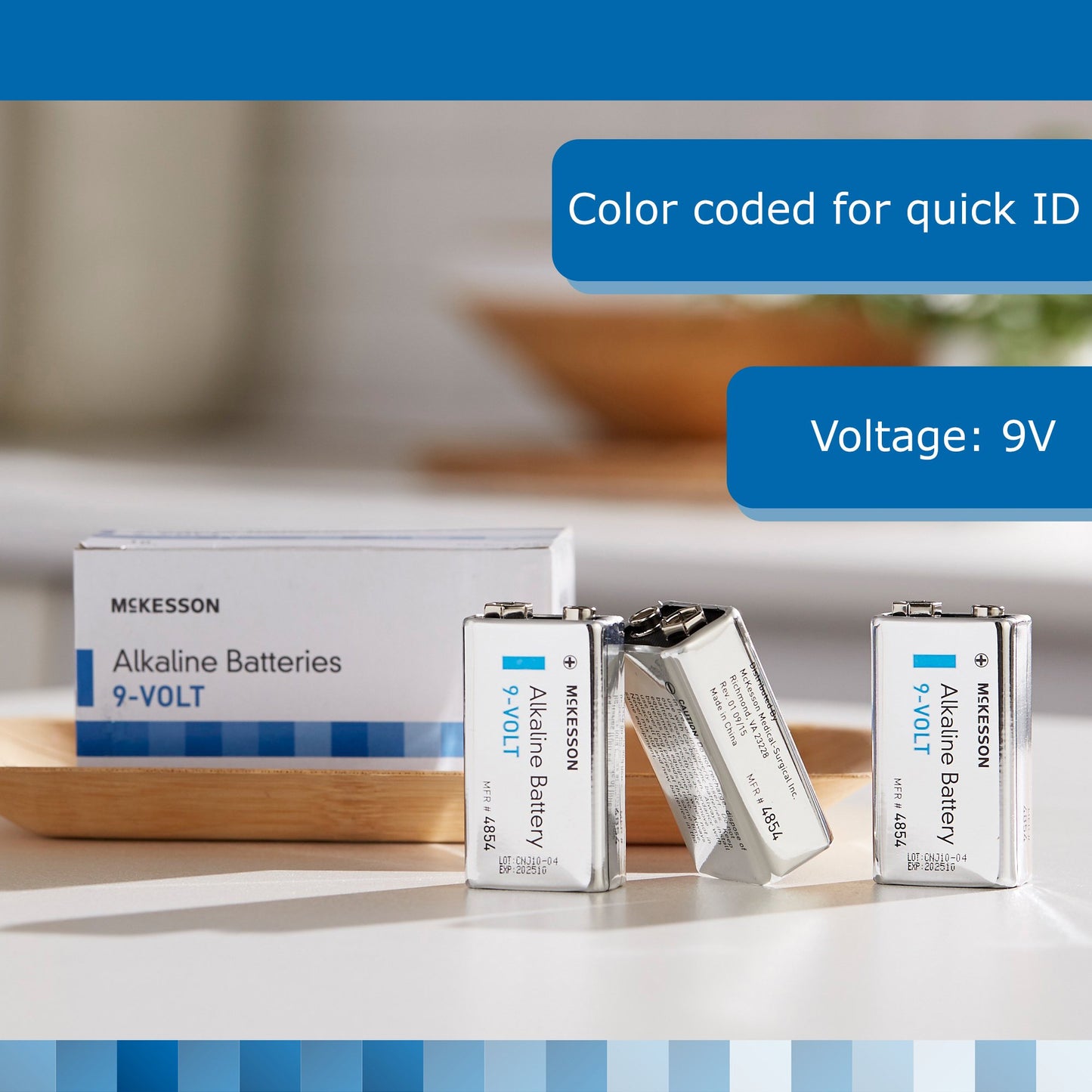 McKesson Alkaline Battery 9V Cell 9V Disposable 10 Pack (862351_EA)
