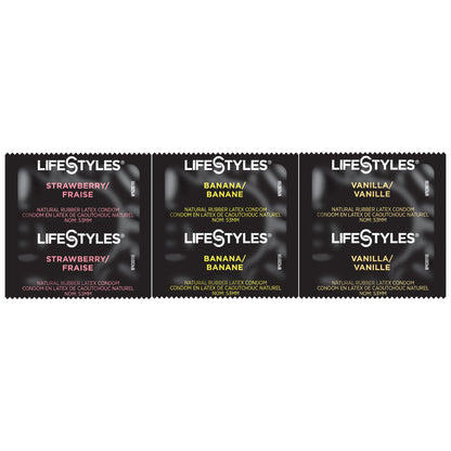 Lifestyles® Assorted Flavors Condom Lubricated One Size Fits Most 1,008 per Case (1206389_CS)