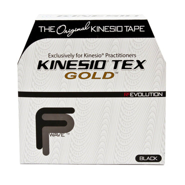 Kinesio® Tex Gold™ FP Kinesiology Tape Black 2 Inch X 34 Yard Cotton NonSterile (886004_BX)