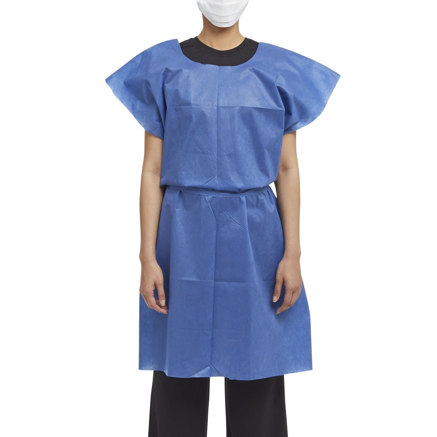 Graham Medical Products Patient Exam Gown Medium / Large Blue Disposable (178198_CS)