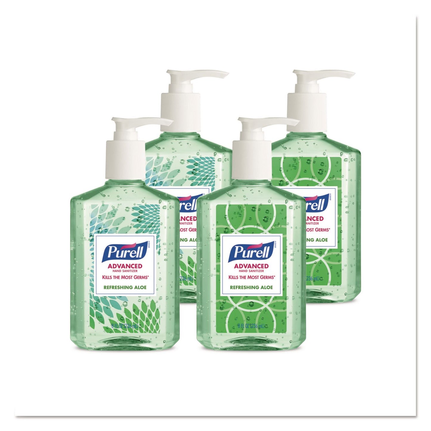 PURELL® Advanced Hand Sanitizer Soothing Gel, Fresh Scent with Aloe and Vitamin E, 8 oz Pump Bottle, 24 Carton (GOJ967406ECDECO)