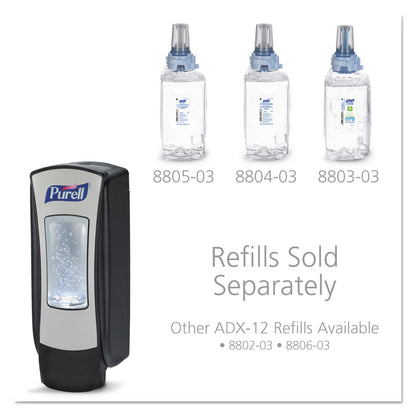 PURELL® ADX-12 Dispenser, 1,200 mL, 4.5 x 4 x 11.25, Chrome/Black (GOJ882806)