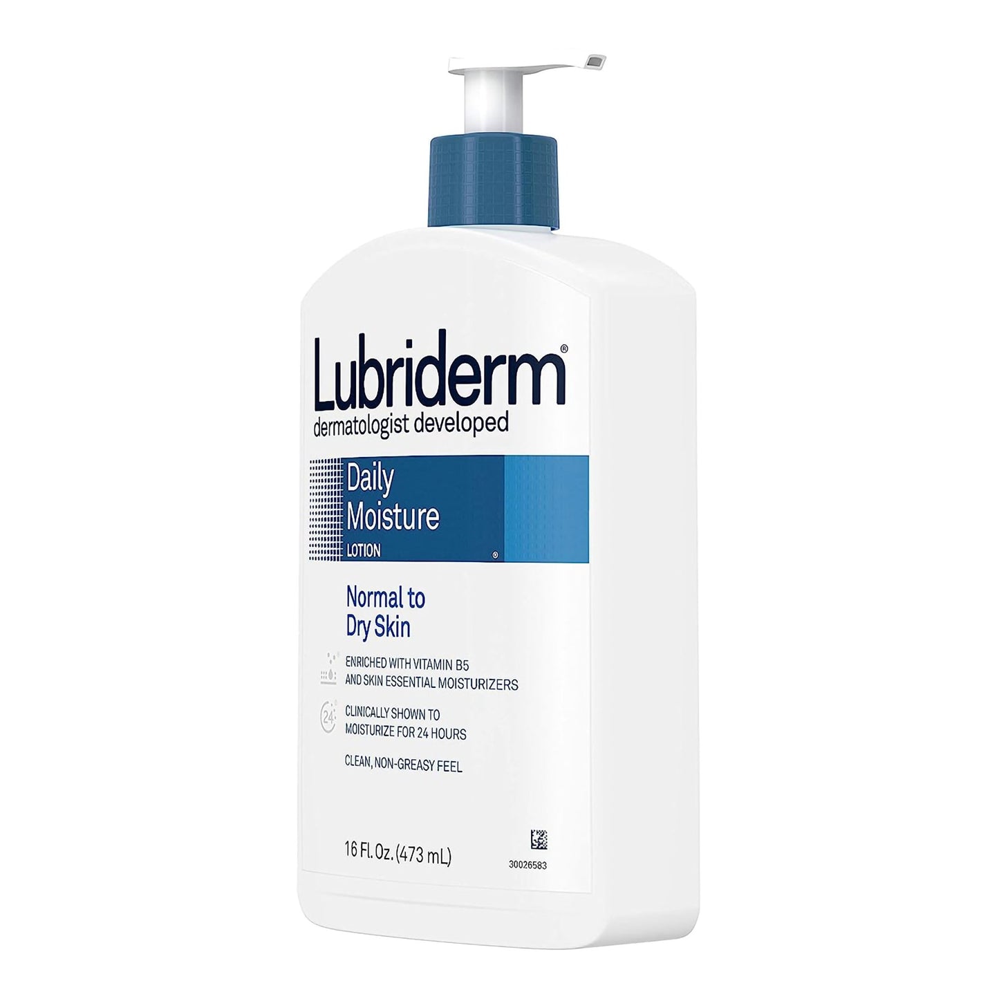 Lubriderm® Daily Moisture Hand and Body Moisturizer 16 oz. Pump Bottle Unscented Lotion (1228791_EA)