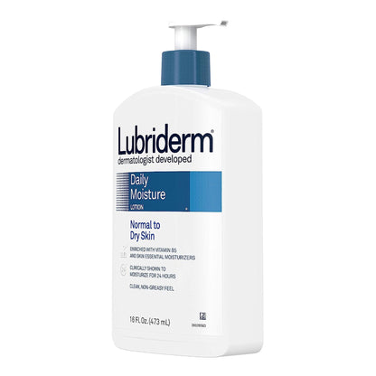 Lubriderm® Daily Moisture Hand and Body Moisturizer 16 oz. Pump Bottle Unscented Lotion (1228791_EA)