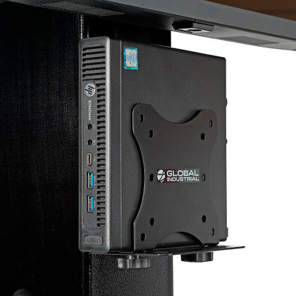 Global Industrial Slim CPU/PC Monitor Mount Bracket for Orbit Computer Workstations (WB282486)