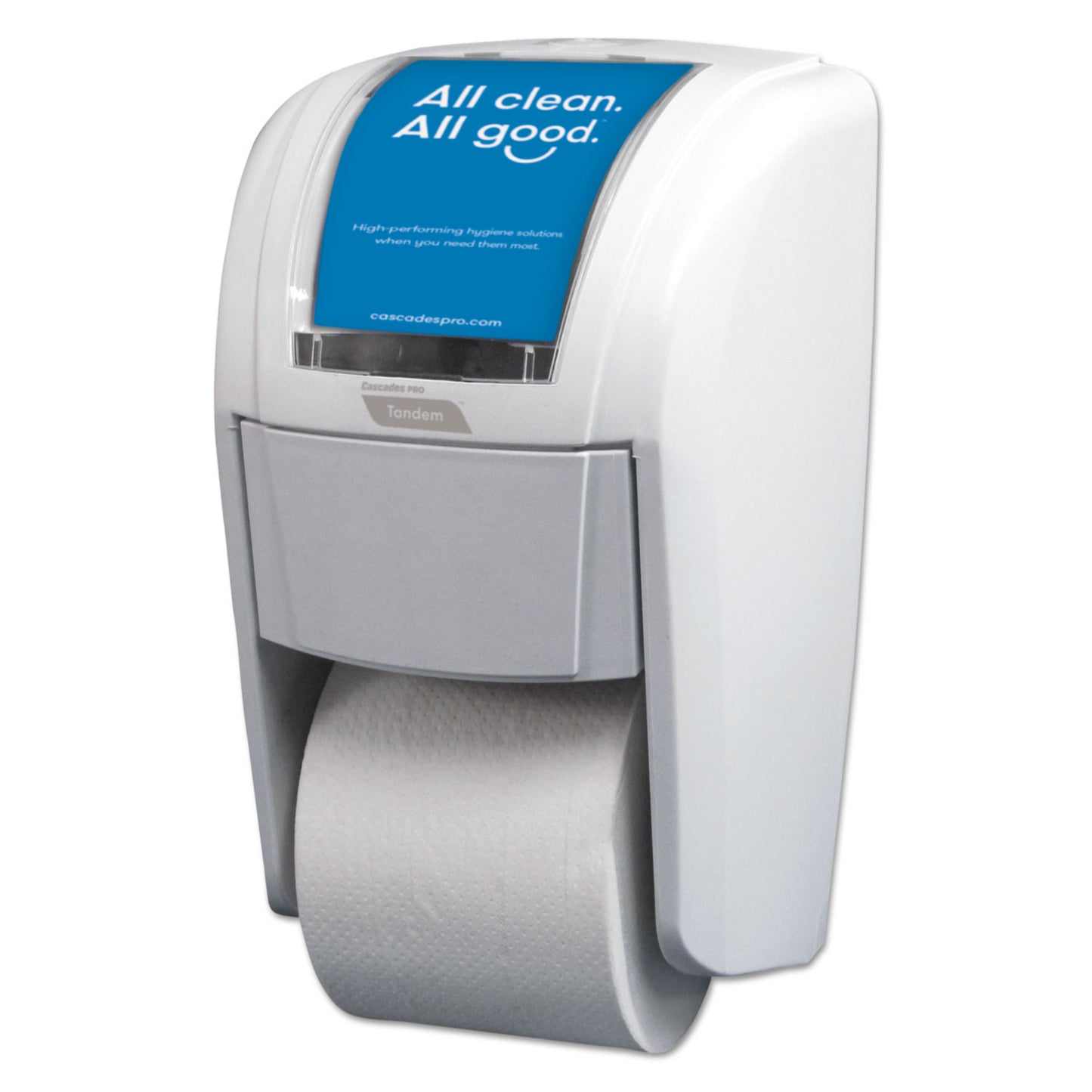 Cascades PRO Tandem High Capacity Bath Tissue Dispenser, 6.9 x 6.9 x 12.3, White (CSDC271)