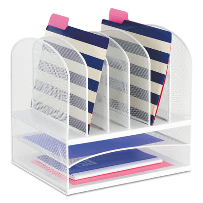 safco-onyx-mesh-desk-organizer-with-two-horizontal-and-six-upright-sections-num-saf3255wh_1