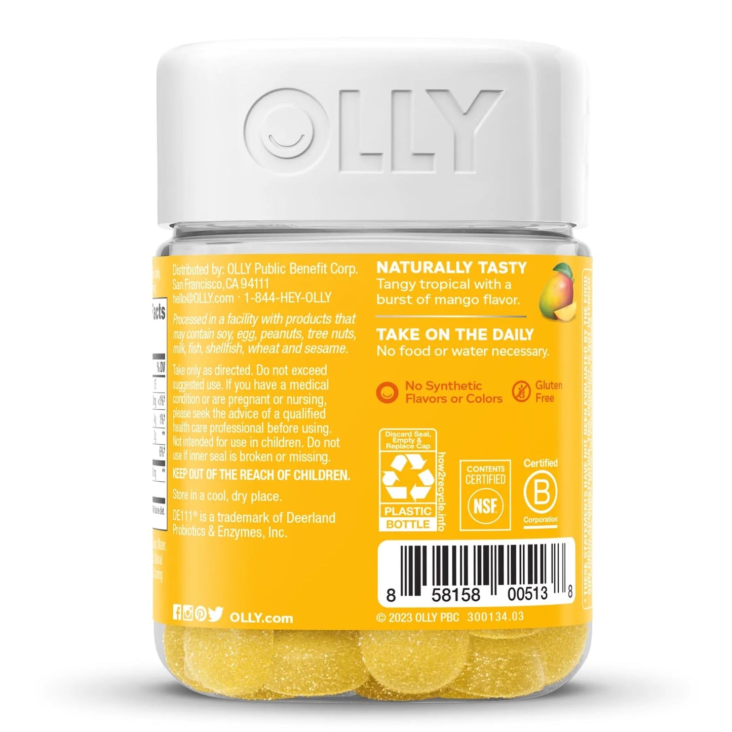 OLLY® Probiotic Dietary Supplement 50 per Bottle Gummy (1249514_BT)
