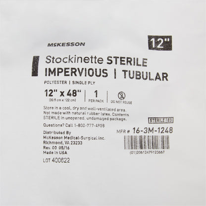 McKesson Surgical Stockinette Impervious / Tubular 12 W X 48 L Inch Sterile (460834_EA)