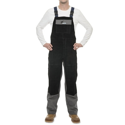 Weldas® FR Bib & Brace Combination Overall, Black/Gray, X-Large (283-38-4340XL)