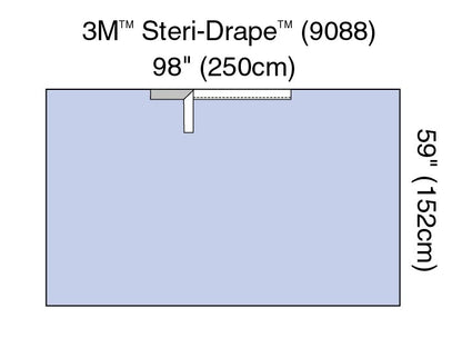 3M™ Steri-Drape™ Surgical Drape Adhesive Towel Drape 98 W X 59 L Inch Sterile (559271_CS)