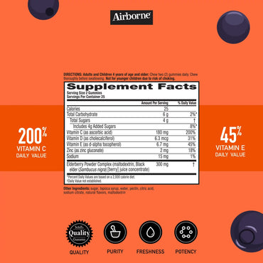 Airborne® Immune Support Supplement Gummy 50 per Bottle (1231251_BT)
