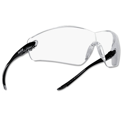 Bolle Cobra Series Safety Glasses, Anti-Scratch Anti-Fog Clear Lenses, Black/Gray (286-40037)