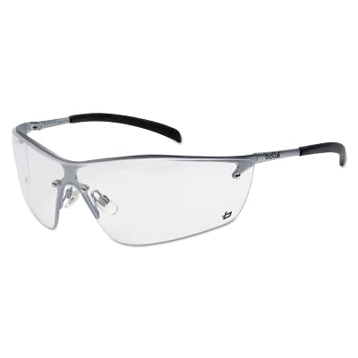 Bolle Silium Safety Glasses, Clear Poly Anti-Fog/Anti-Scratch Lens, Black Frame (286-40073)