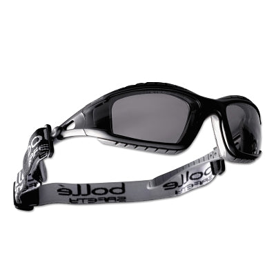 Bolle Tracker Series Safety Glasses, Smoke Lens, Smoke, Black/Gray Frame, Foam, Rubber (286-40086)