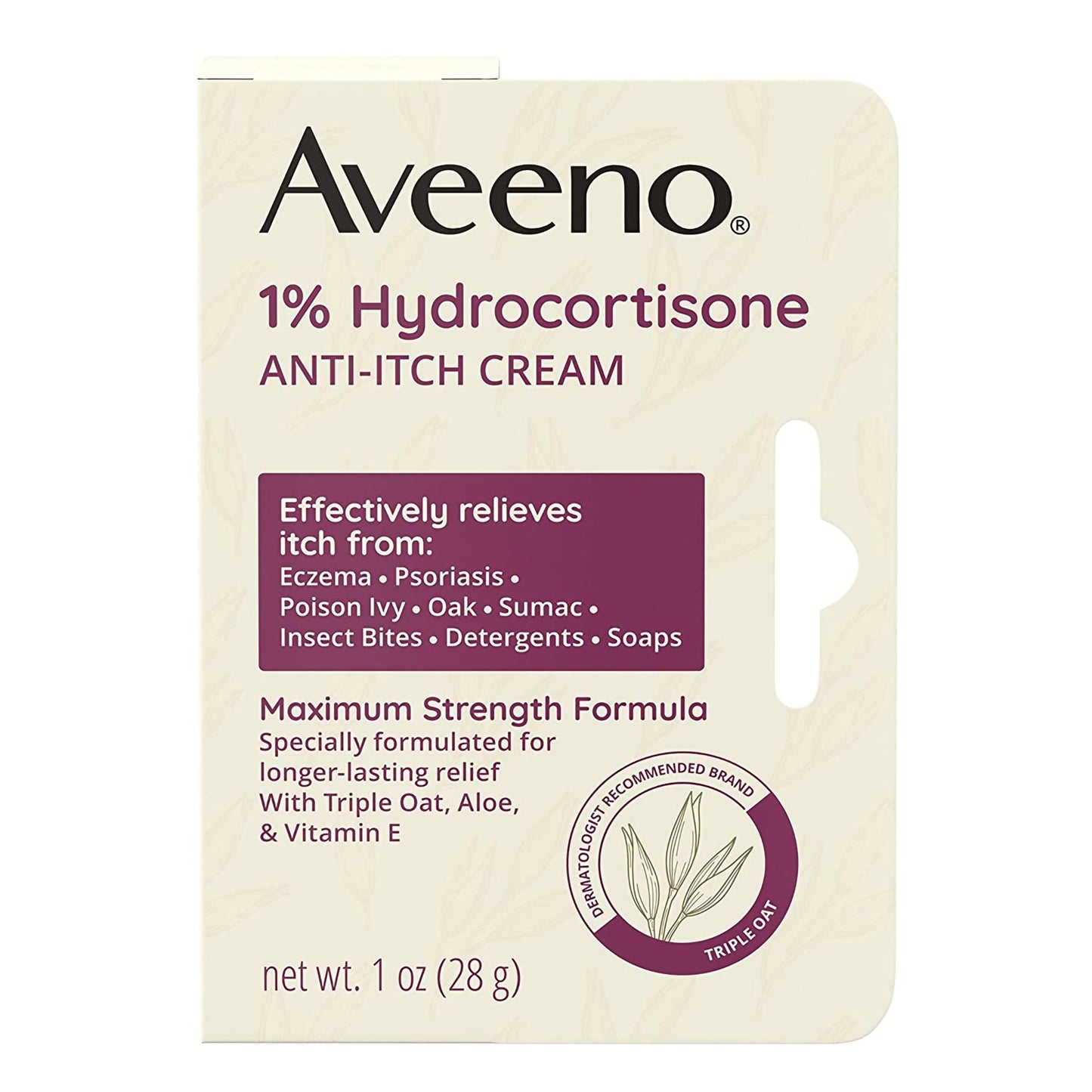 Aveeno® Active Naturals® Itch Relief 1% Strength Cream 1 oz. Tube (1228825_EA)