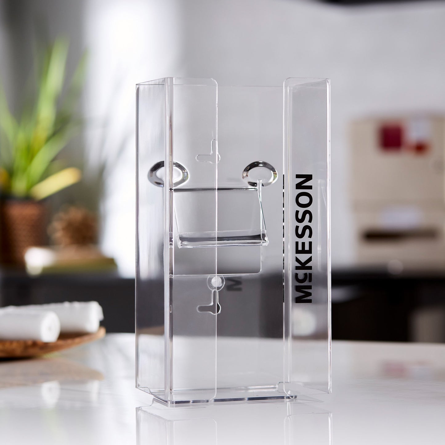 McKesson Glove Box Holder Horizontal or Vertical Mounted 1-Box Capacity Clear 4 X 5-1/2 X 10 Inch Plastic (464711_CS)