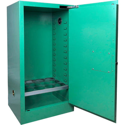 Global Industrial Vertical Medical Gas Cabinet, D & E Cylinder, 12 Cylinder, Self Close (WB288170)