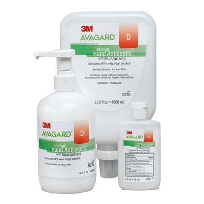3M™ Avagard™ D Hand Sanitizer 16 oz. Ethyl Alcohol Gel Pump Bottle (406351_EA)