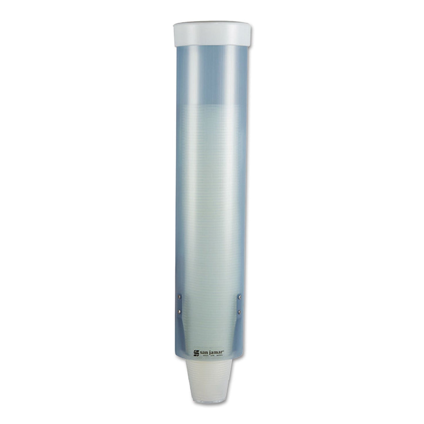 san-jamar-adjustable-frosted-water-cup-dispenser-num-sjmc3165fbl_1