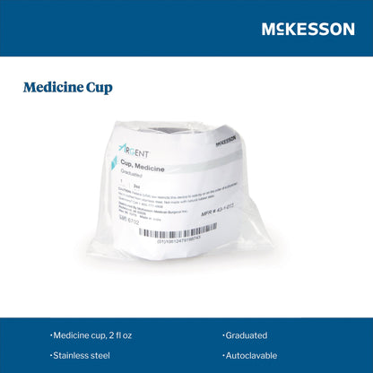 McKesson Argent™ Medicine Cup 2 oz. Silver Stainless Steel Reusable NonSterile (970121_EA)