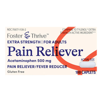 Foster & Thrive™ Pain Relief 500 mg Strength Acetaminophen Caplet 100 per Bottle (1238950_BT)