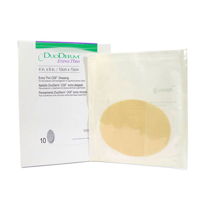 DuoDERM® Extra Thin CGF® Thin Hydrocolloid Dressing Film Backing 4 X 6 Inch Oval Hydrocolloid / Film (205197_BX)