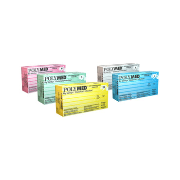 Polymed® Exam Glove Small NonSterile Latex Standard Cuff Length Fully Textured Ivory Not Rated (349004_BX)