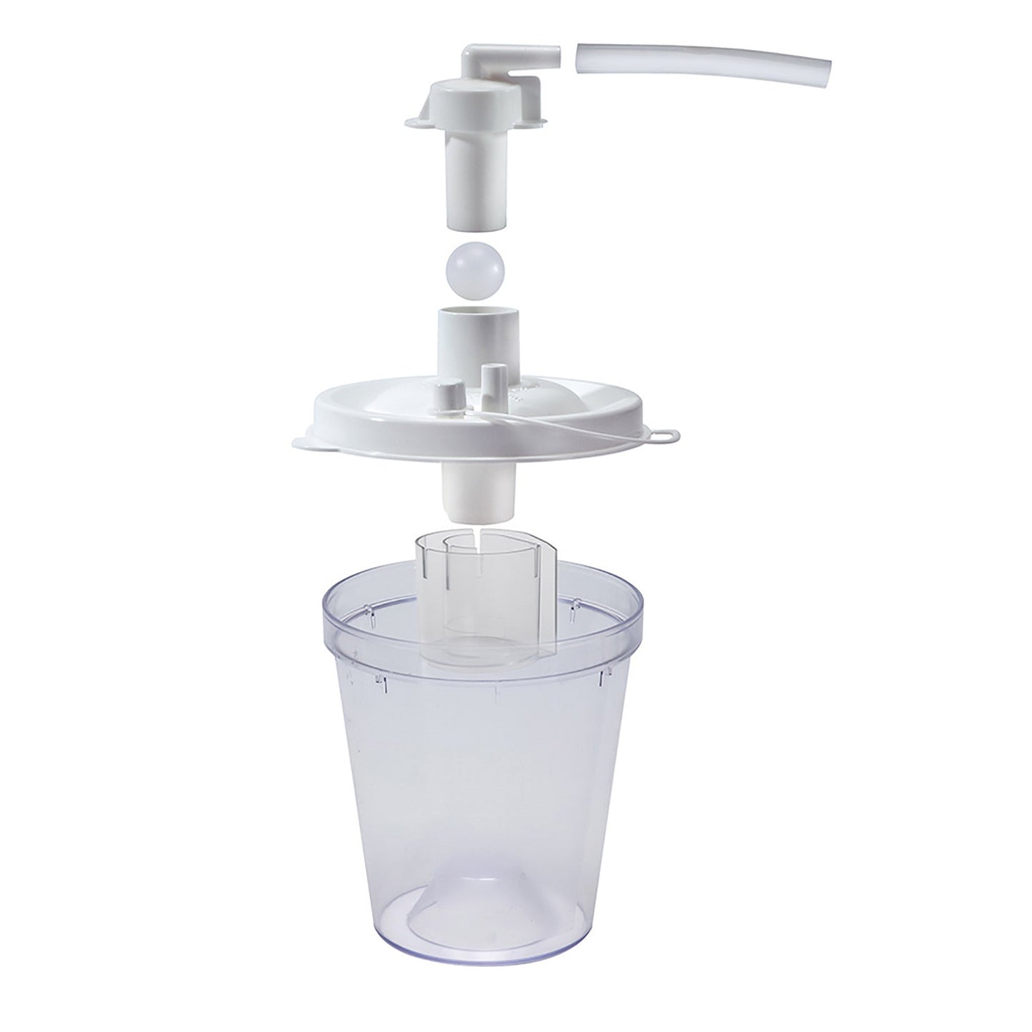 Vacu-Aide® QSU Suction Canister Kit 800 mL Float Valve Shut-Off Lid (829961_CS)