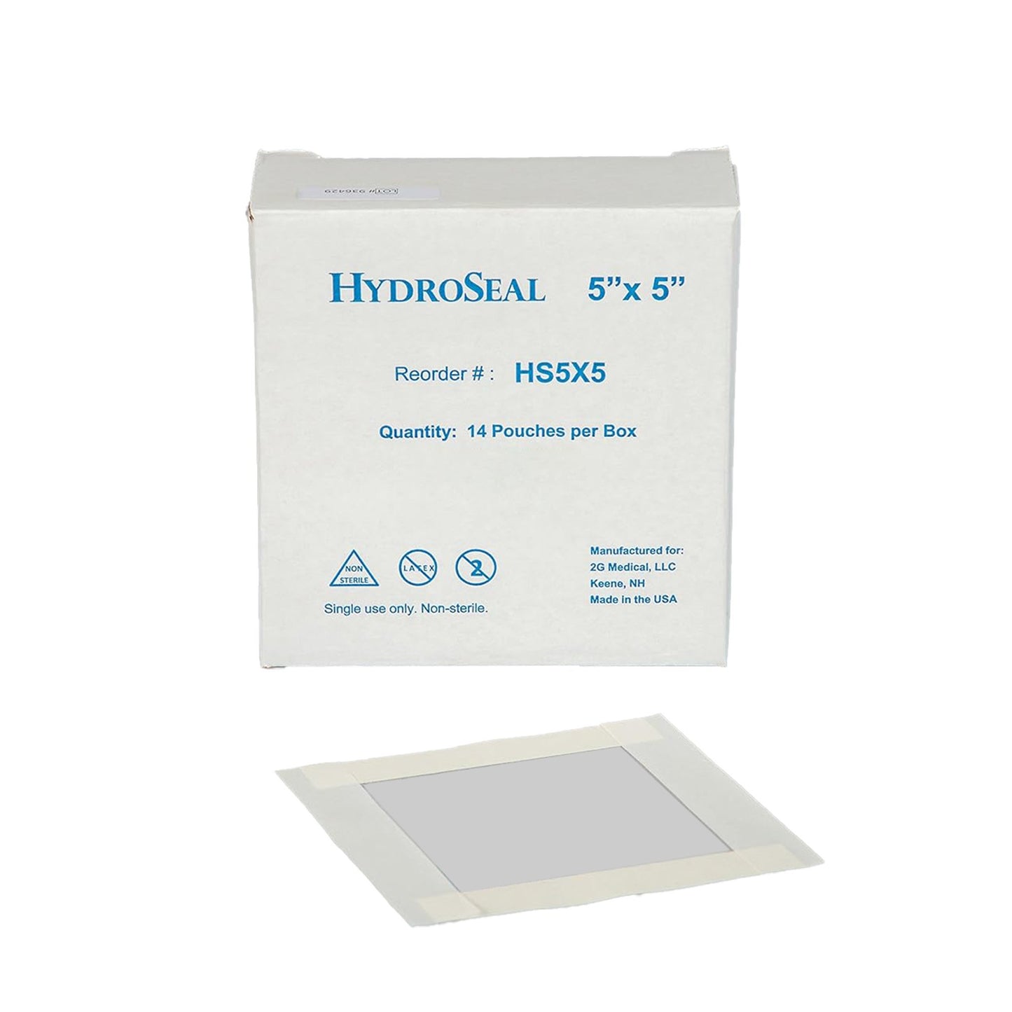 HydroSeal IV Site Barrier Protector 5 X 5 Inch Square NonSterile (1136590_BX)