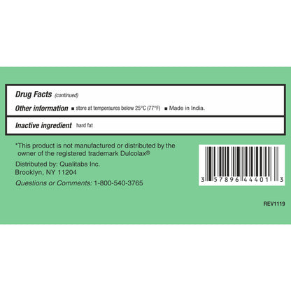 HEALTHSTAR® Laxative Suppository 100 per Box 10 mg Strength Bisacodyl USP (689638_CS)