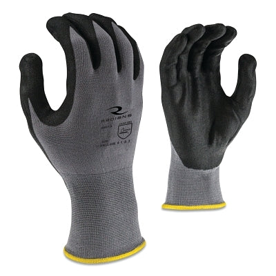 Radians RWG13C Foam Nitrile Gripper Glove, Large, Gray (292-RWG13CL)