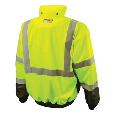 Radians SJ110B Two-in-One High Visibility Bomber Safety Jacket, 2XL, Polyester, Green (292-SJ110B-3ZGS-2X)
