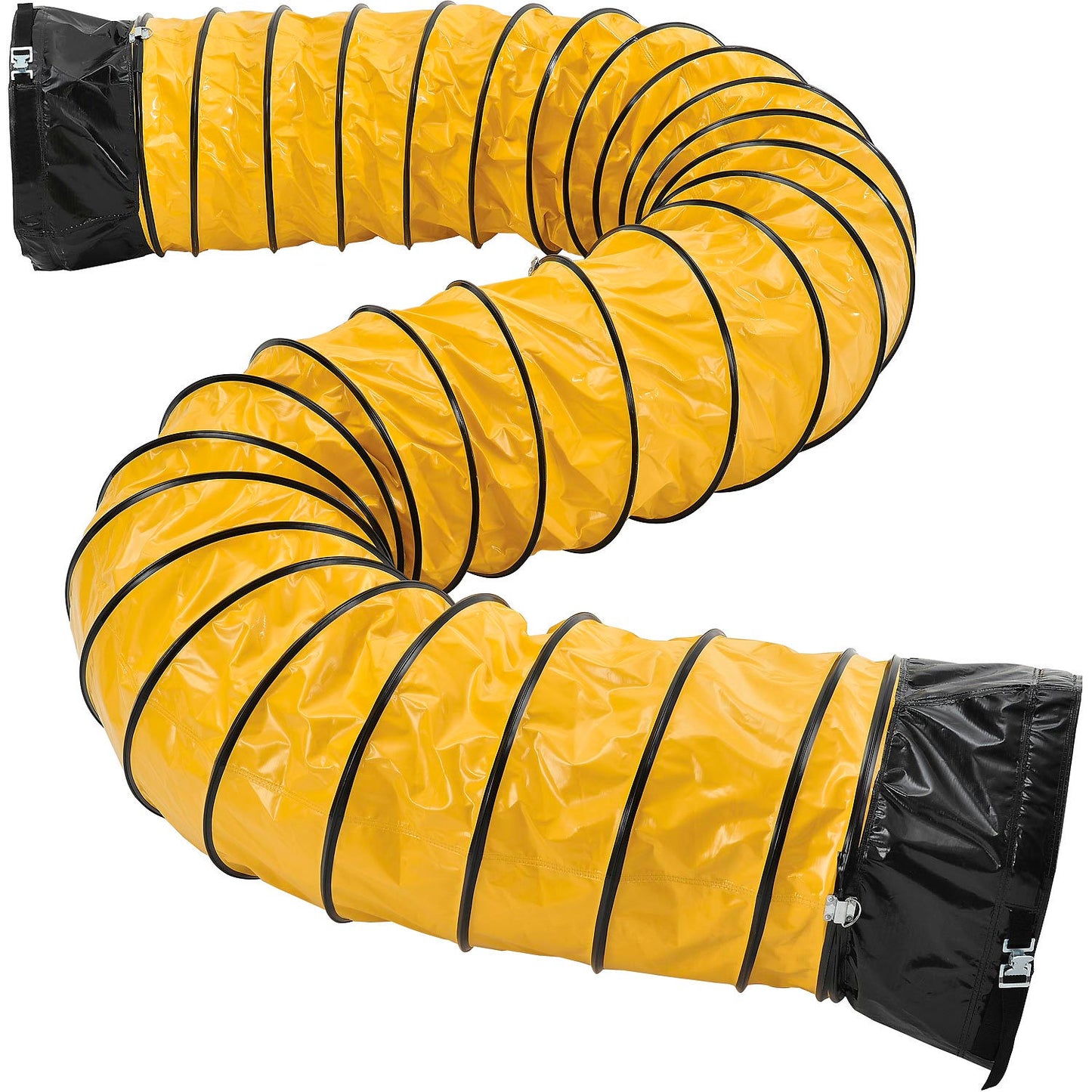 Global Industrial Flame Retardant Flexible Duct For 16" Fan, 16'L, Yellow (WB292595)
