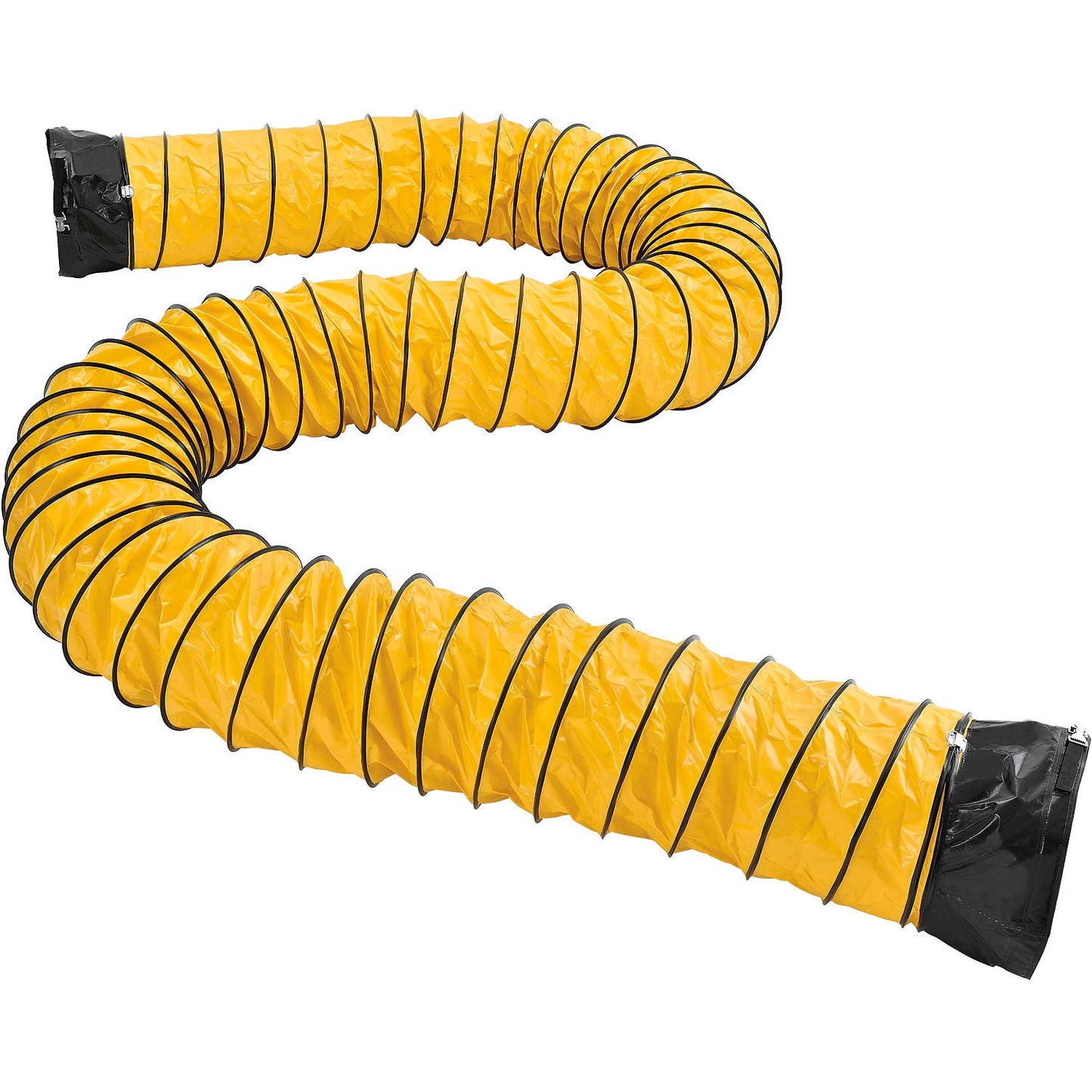 Global Industrial Flame Retardant Flexible Duct For 16" Fan, 32'L, Yellow (WB292596)