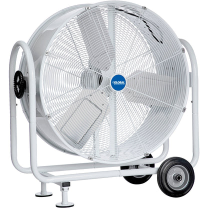 Global Industrial 30" Outdoor Rated Mobile Tilt Drum Blower Fan, 2 Speed, 6,890 CFM, 1/3 HP (WB293031)