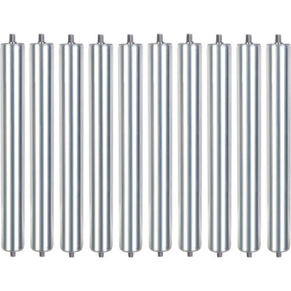 Global Industrial 15" Replacement Roller, 1.9" Dia., Galvanized Steel, Pack of 10 (WB293178)