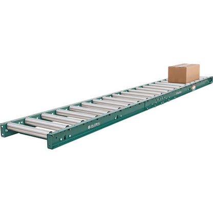 Global Industrial 18"W Heavy Duty Gravity Roller Conveyor, 10'L, 6" Roller Centers (WB293201)