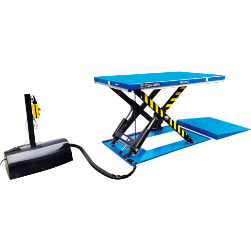 Global Industrial Low Profile Power Scissor Lift Table, 57" x 31", 2200 Lb. Capacity (WB293231)