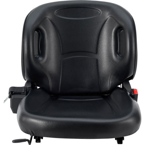 Global Industrial Universal Ergonomic Forklift Seat With Curved Back, Black (WB293276)