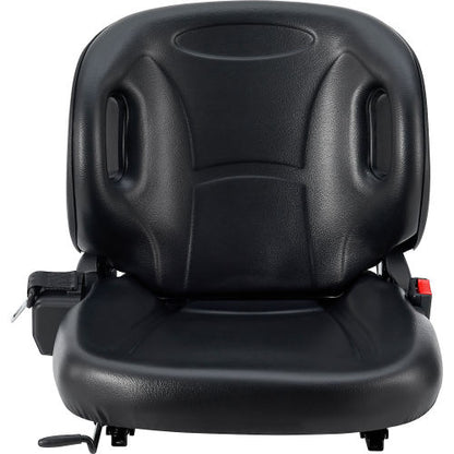 Global Industrial Universal Ergonomic Forklift Seat With Curved Back, Black (WB293276)