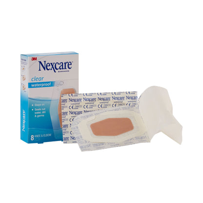 Nexcare™ Waterproof Adhesive Strip 2-3/8 X 3½ Inch Plastic Knee / Elbow Sheer Sterile (851822_CS)