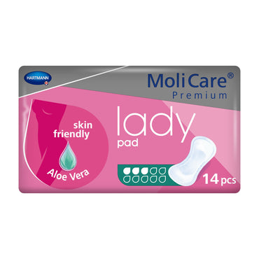 MoliCare® Premium Lady Pads Bladder Control Pad 5-51/2 X 13 Inch Moderate Absorbency Polymer Core One Size Fits Most (1127662_BG)