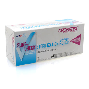 Sure-Check® Sterilization Pouch Ethylene Oxide (EO) Gas / Steam 2-1/4 X 4 Inch Transparent Self Seal Film (783388_BX)