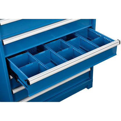Global Industrial Divider Kit for 6"H Drawer of Modular Drawer Cabinet 36"W x 24"D, Blue (WB298455)