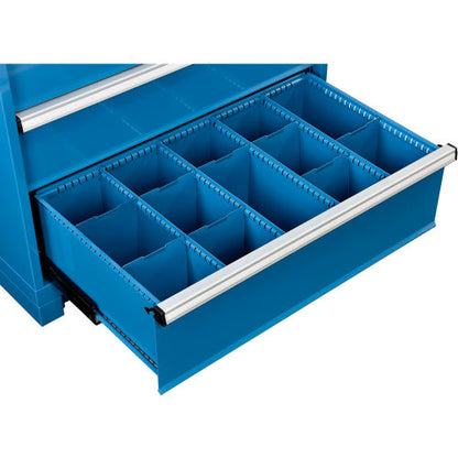 Global Industrial Divider Kit for 10"H Drawer of Modular Drawer Cabinet 36"W x 24"D, Blue (WB298457)