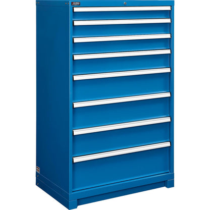 Global Industrial Modular Drawer Cabinet, 8 Drawers, w/Lock, 36"Wx24"Dx57"H, Blue (WB298470BL)