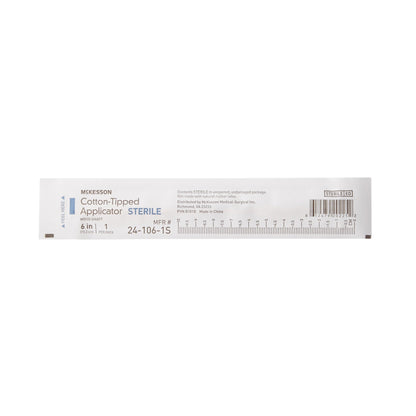 McKesson Swabstick Cotton Tip Wood Shaft 6 Inch Sterile 1 per Pack (999736_PK)